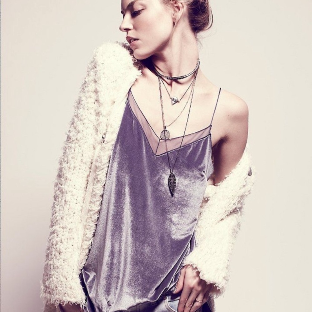 FREE PEOPLE Velvet Camisole Top